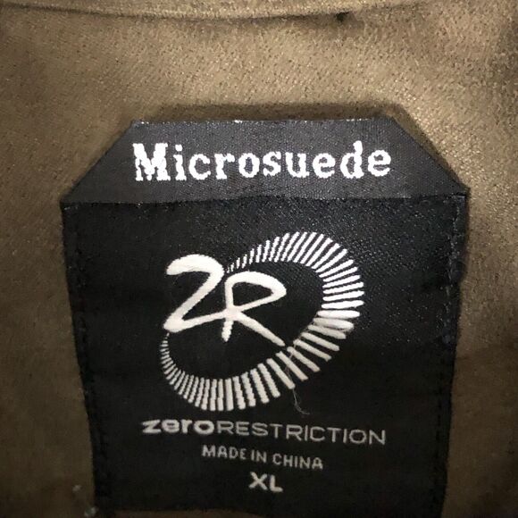 Zero Restrictions Vest Mens XL Snap Button Microsuede Perfomance Golf US Open - Picture 6 of 13